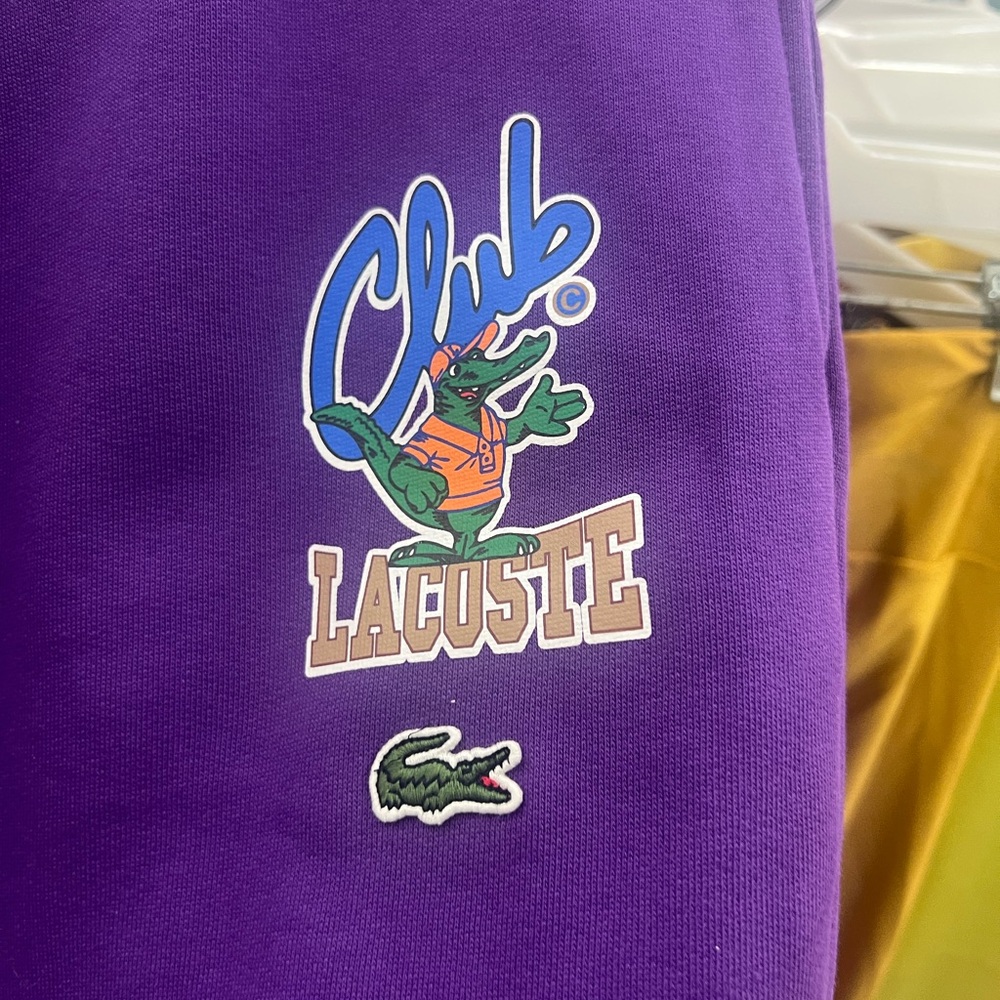 Lacoste Unisex Purple Relaxed Fit Tee